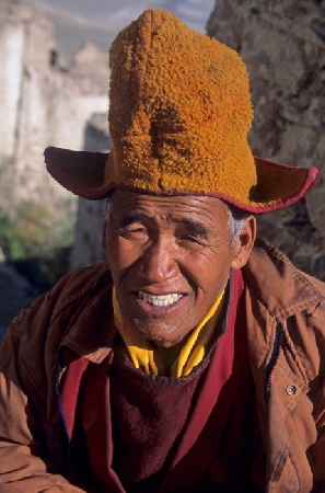 Monk from Karsha Karsha Gompa. Zanskar, Ladakh. J&K, India 8/2004, © fot.: Radek Kucharski