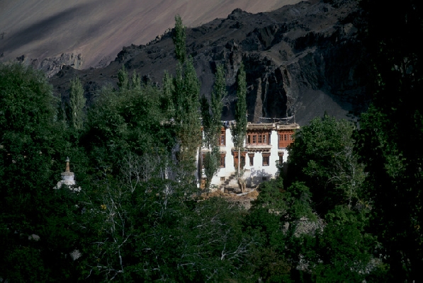 A house in Gyera village Indus valley. Ladakh. Jammu &amp; Kashmir, India 8/2004, © fot.: Radek Kucharski